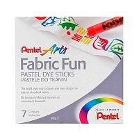 Пастель по ткани  7цв. Pentel "FabricFun Pastels" PTS2-7
