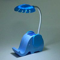 УЦЕНКАСветильник настольный "Sweet-Слоненок" 615-179 голубой 13*7*12.5см,LED,с подстак.,USB(брак уп.