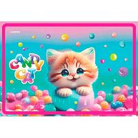 Покрытие настольное deVENTE 43*29см "Candy Cat" 8061428 пластик,500мкм,застежка-липучка