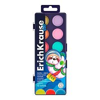 Краски 12цв. EK "Kids Space Animals Neon+Pastel" 61364 аквар.,медов.,с УФ защ.ярк.,пластик/к,е/п