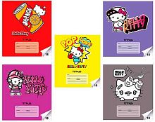 Тетрадь 18л. (линейка) CENTRUM "Hello Kitty" 74559 мел.карт.,вд-лак,асс.