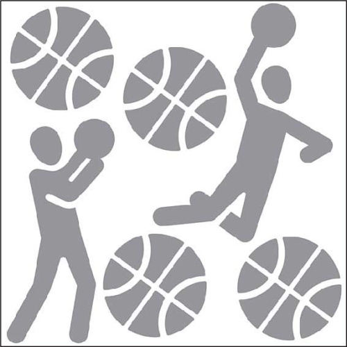 Набор наклеек светоотражающих deVENTE "Basketball" 8004325 15*15см,д/декор.текстил.изд.,термо