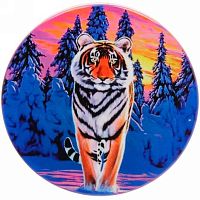 Подставка п/кружку "Тигр в зимнем лесу" 10см 891-924 керам.