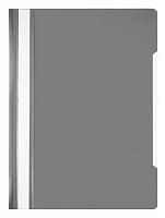 Скоросшиватель пластиковый А4 Бюрокарт Эконом прозр.верх.лист 998148 (PSE20) серый