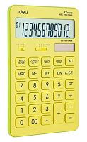 Калькулятор наст. 12разр. DELI "Touch" EM01551 (1176686) жёлтый,169*108мм